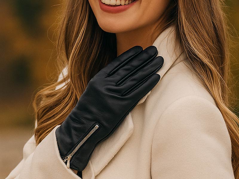 Rękawiczki damskie skórzane